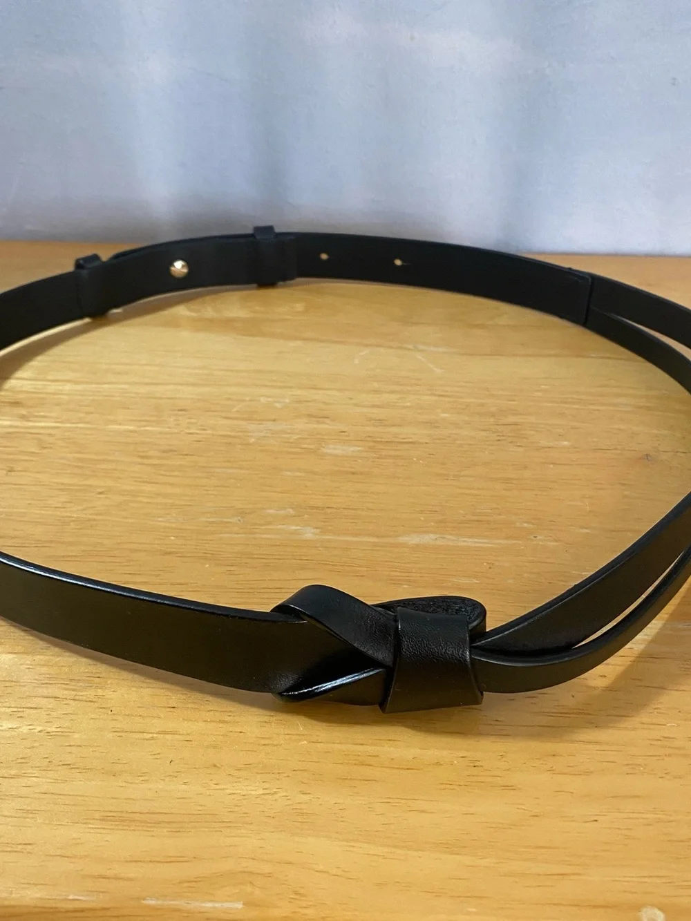 MM Lafleur Black Knotted Leather Belt